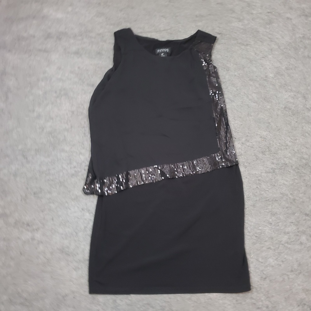 Enfocus Dress Womens 6P Petite Shift Sleeveless Layered Casual‎ Sequin Ladies